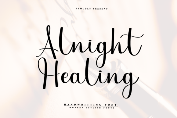 Alnight Healing: A Modern Script Font for Makers