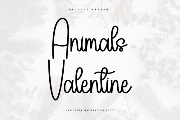 Animals Valentine Font for Handmade Makers