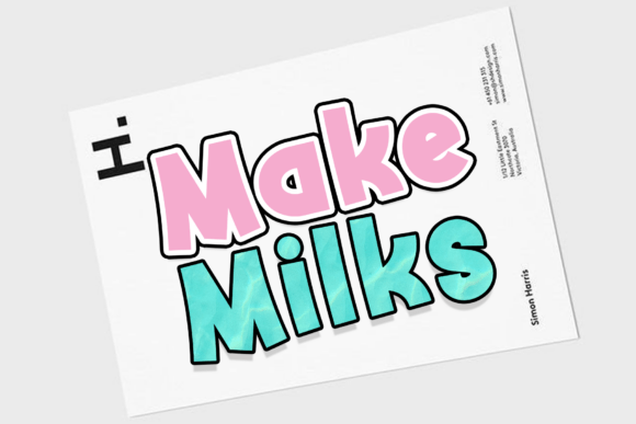 Make Milks: A Script Font for Consistent Branding