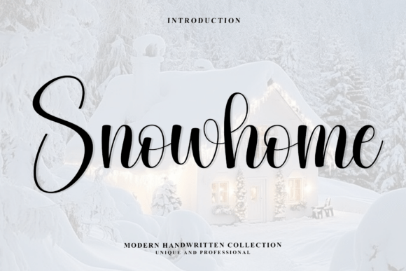 Snowhome: The Elegant Script Font for Makers